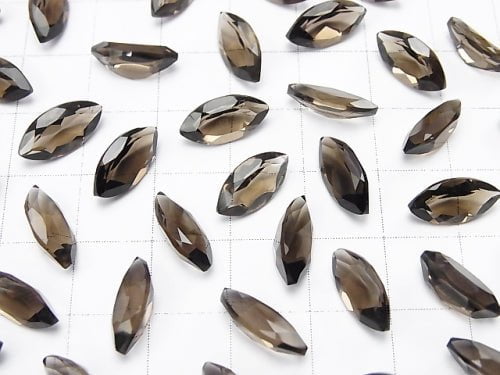 10pcs $9.79! High Quality Smoky Quartz AAA Undrilled Marquise Faceted 12x6mm 10pcs