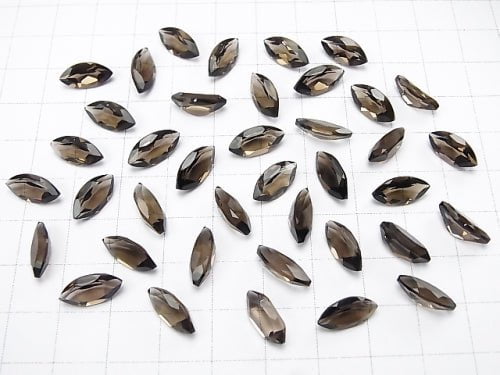 10pcs $9.79! High Quality Smoky Quartz AAA Undrilled Marquise Faceted 12x6mm 10pcs