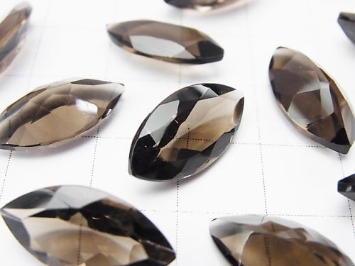 [Video] High Quality Smoky Quartz AAA Loose stone Marquise Faceted 18x9mm 5pcs