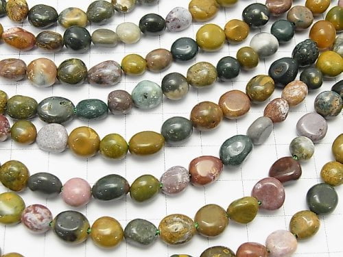 1strand $5.79! Ocean Jasper Small Size Nugget 1strand beads (aprx.15inch / 38cm)