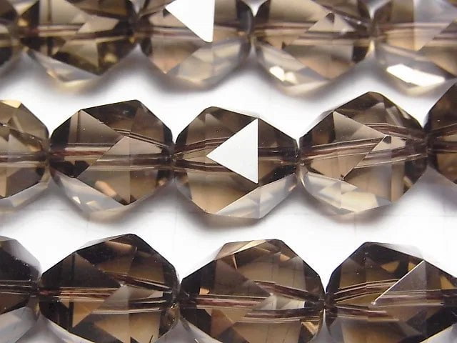 High Quality Smoky Quartz AAA 20Faceted Round 14mm 1/4 or 1strand beads (aprx.15inch/36cm)