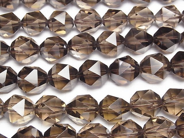 High Quality Smoky Quartz AAA 20Faceted Round 14mm 1/4 or 1strand beads (aprx.15inch/36cm)