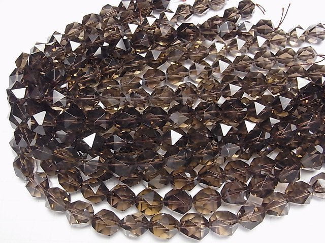 High Quality Smoky Quartz AAA 20Faceted Round 14mm 1/4 or 1strand beads (aprx.15inch/36cm)