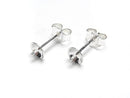[Video] Silver 925 Earstuds & Earnuts with Countersunk Head [3mm][4mm][5mm][6mm][8mm] No Coating, 3 Pairs