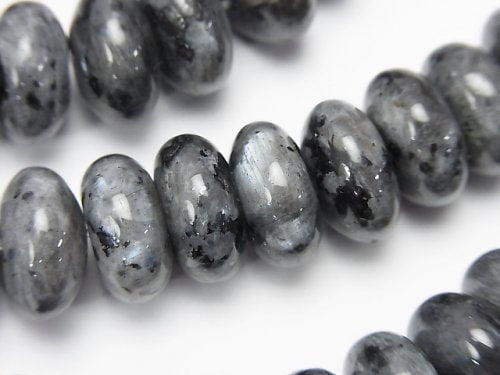 Larvikite, Roundel Gemstone Beads