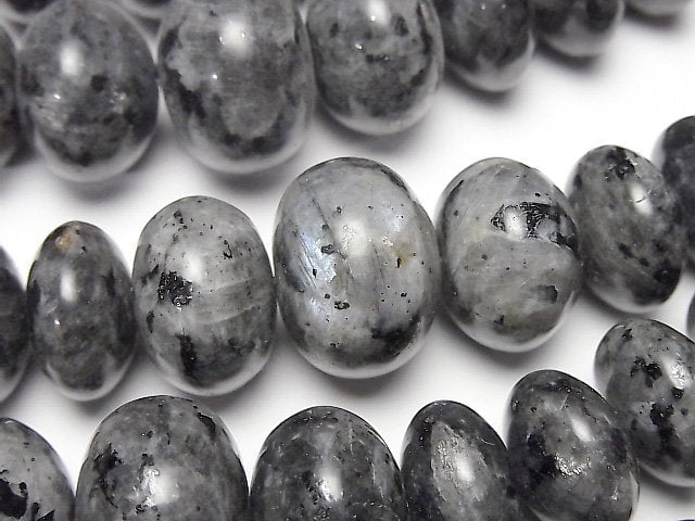 Larvikite, Roundel Gemstone Beads