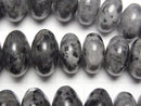 1strand $9.79! Larvikite Rondelle 10 - 20 mm size gradation 1 strand beads (aprx.15 inch / 38 cm)