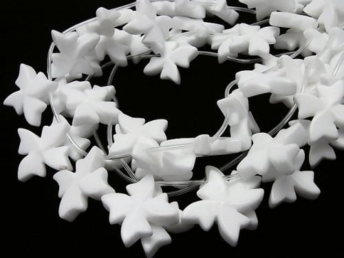 White Jade Flower (Top) half or 1strand beads (aprx.14inch / 35cm)