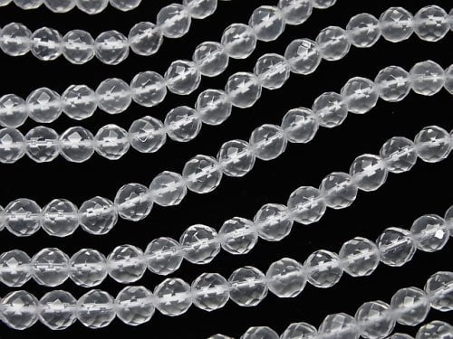 Milky Quartz AAA 64Faceted Round 6mm half or 1strand beads (aprx.15inch/38cm)