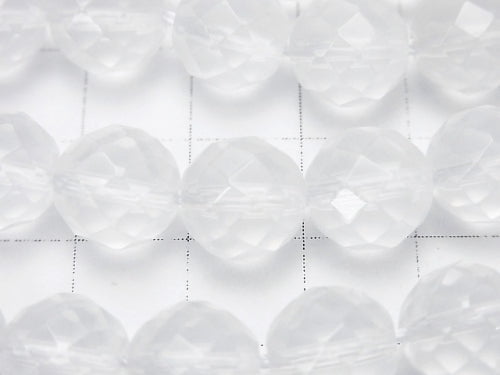 Milky Quartz AAA 64Faceted Round 10mm half or 1strand beads (aprx.15inch/36cm)