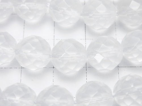 Milky Quartz AAA 64Faceted Round 10mm half or 1strand beads (aprx.15inch/38cm)