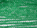 [Video]High Quality! Green Onyx AAA Faceted Round 3mm 1strand beads (aprx.15inch/37cm)