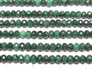 [Video]High Quality! Malachite AAA- Faceted Button Rondelle 3x3x2mm 1strand beads (aprx.15inch/38cm)