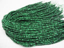 High Quality!  Malachite AAA- Faceted Button Rondelle 4x4x3mm 1strand beads (aprx.15inch/38cm)
