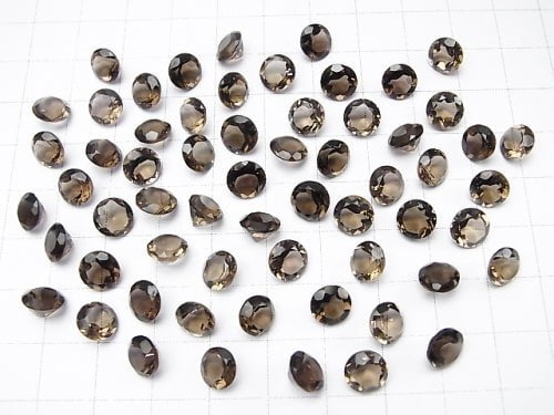 [Video]High Quality Smoky Quartz AAA Loose stone Round Faceted 7x7mm 5pcs