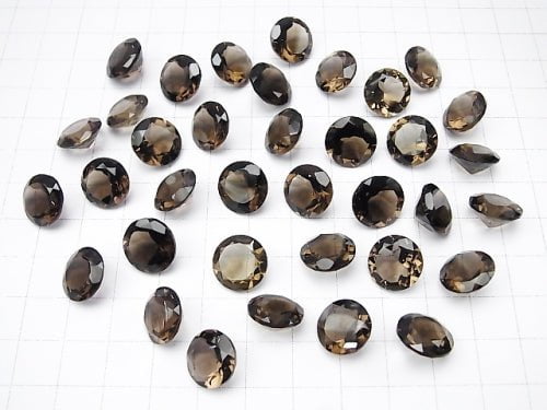 [Video] High Quality Smoky Quartz AAA Undrilled Brilliant Cut 12x12mm 3pcs