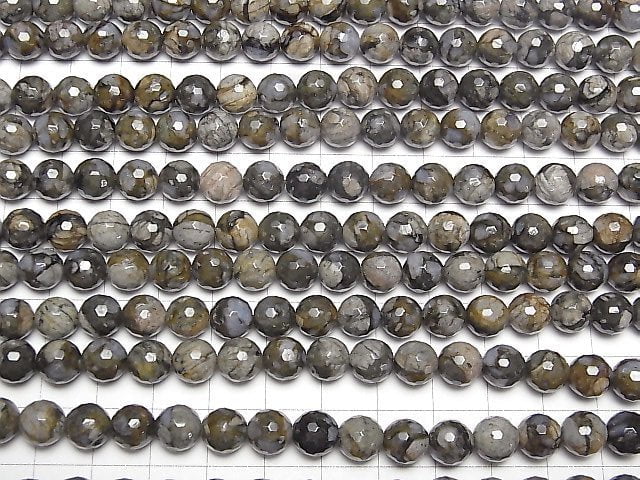 [Video]Que Sera Stone 128Faceted Round 8mm half or 1strand beads (aprx.15inch/38cm)