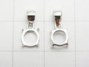 [Video] Silver925 Pendant frame Round 6 x 6 mm Rhodium Plated 1 pc