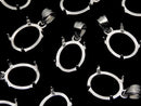 [Video]Silver925 Pendant Frame Oval 10x8mm Rhodium Plated 1pc
