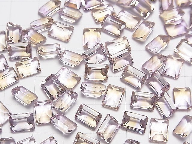 [Video] High Quality Ametrine AAA Loose stone Rectangle Faceted 8x6x4mm 3pcs