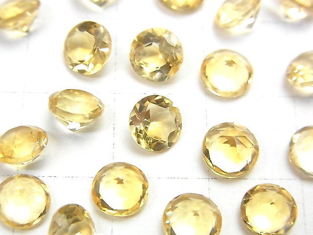 [Video]High Quality Citrine AAA Loose stone Round Faceted 6x6mm 10pcs