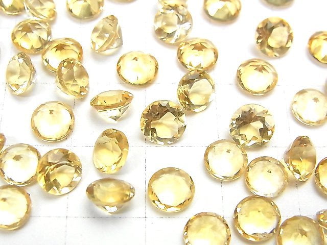 [Video]High Quality Citrine AAA Loose stone Round Faceted 6x6mm 10pcs