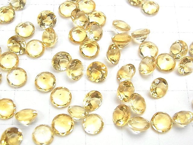 [Video]High Quality Citrine AAA Loose stone Round Faceted 6x6mm 10pcs