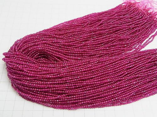 High Quality! Lab-grown Ruby AAA Faceted Round 2mm 1strand beads (aprx.15inch / 37cm)