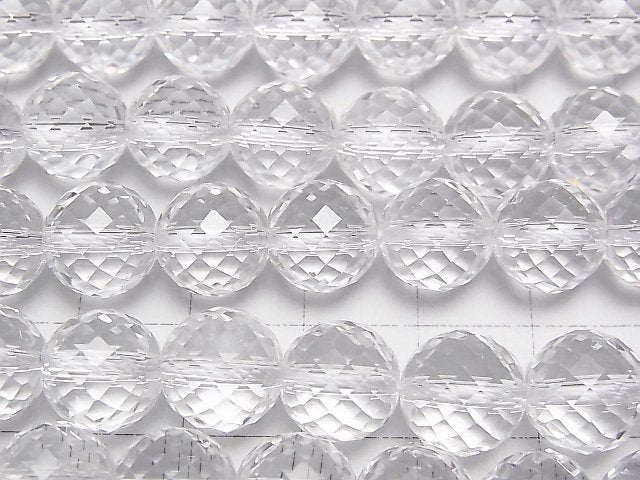 [Video] High Quality! Crystal AAA 96 Faceted Round 10 mm "Special cut" half or 1 strand beads (aprx. 15 inch / 37 cm)