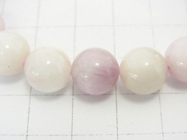 [Video] [One of a kind] Pastel color Spodumene Kunzite AAA Round 10mm Bracelet NO.37