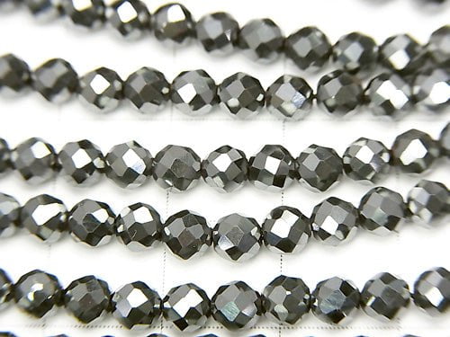 High Quality!  2strand $6.79! Hematite  Faceted Round 4mm  1strand beads (aprx.15inch/36cm)