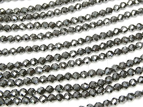 High Quality!  2strand $6.79! Hematite  Faceted Round 4mm  1strand beads (aprx.15inch/36cm)