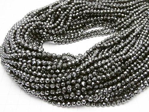 High Quality!  2strand $6.79! Hematite  Faceted Round 4mm  1strand beads (aprx.15inch/36cm)