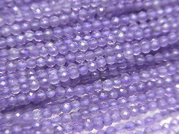 Amethyst, Faceted Round Gemstone Beads