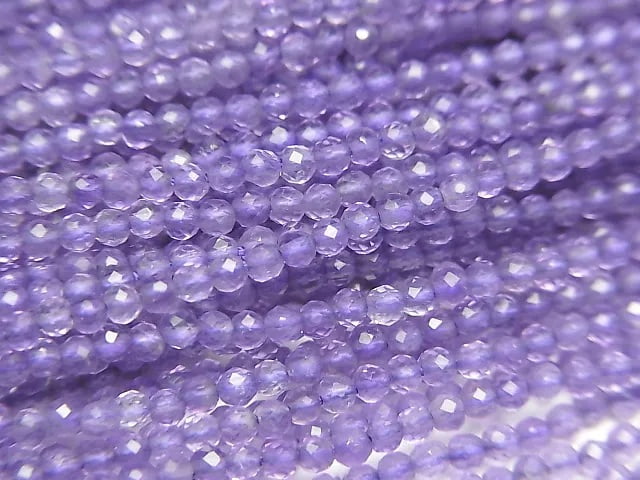 [Video]High Quality! Amethyst AA+ Faceted Round 2mm 1strand beads (aprx.15inch/37cm)