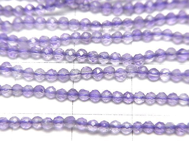 High Quality!  1strand $9.79! Amethyst AAA- Faceted Round 2mm  1strand beads (aprx.15inch/37cm)