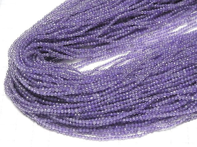 [Video] High Quality! Amethyst AAA- Faceted Round 2mm  1strand beads (aprx.15inch/37cm)