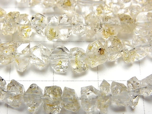 [Video] Pakistan Oil in Quartz Rough Rock [M size] half or 1strand beads (aprx.6inch/15cm)