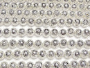 [Video]Lava Round 8mm Silver Coated 1strand beads (aprx.15inch/37cm)