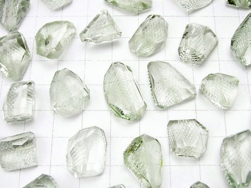 [Video] High Quality Green Amethyst AAA Faceted Nugget 6pcs $29.99