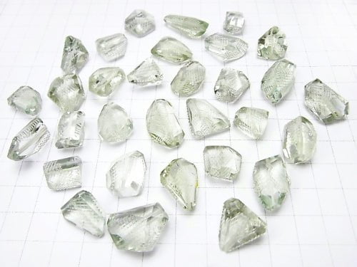 [Video] High Quality Green Amethyst AAA Faceted Nugget 6pcs $29.99