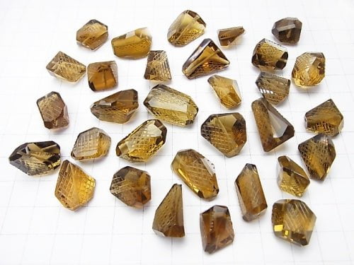 High Quality Brandy Quartz AAA Faceted Nugget 3pcs $27.99!