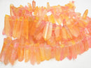 1strand $12.99! Crystal Natural Point Cut Metallic Coating Yellow & Pink 1strand beads (aprx.15inch / 38cm)