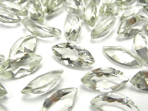 [Video] High Quality Green Amethyst AAA Undrilled Marquise Faceted 14 x 7 mm 5 pcs