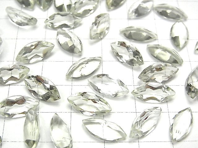 [Video] High Quality Green Amethyst AAA Undrilled Marquise Faceted 14 x 7 mm 5 pcs