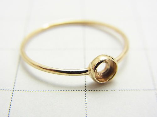 [Video][Japan][K10 Yellow Gold]Ring Frame (Bezel) Round Cabochon 3mm 1pc