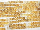 [Video] High Quality Whiskey Quartz AAA Faceted Button Rondelle half or 1strand beads (aprx.15inch / 36cm)
