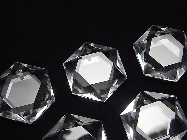 Crystal Quartz, Hexagram Gemstone Beads