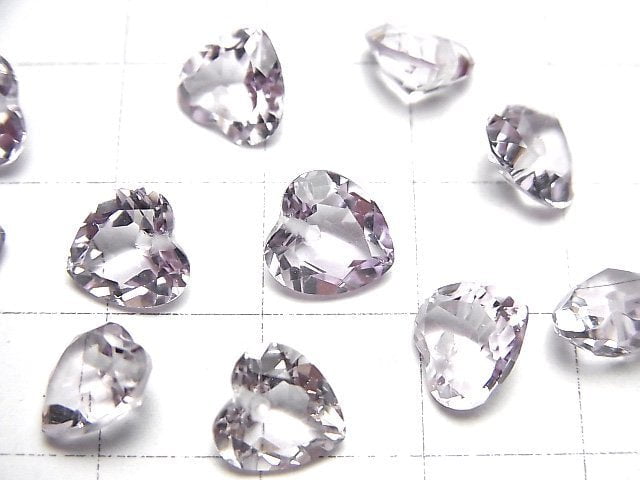 [Video]High Quality Rose Amethyst AAA Heart cut 8x8mm 1/4strands -Bracelet