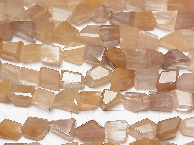 [Video] Orange Rutilated Quartz AAA - Faceted Nugget half or 1strand beads (aprx.9inch / 24 cm)